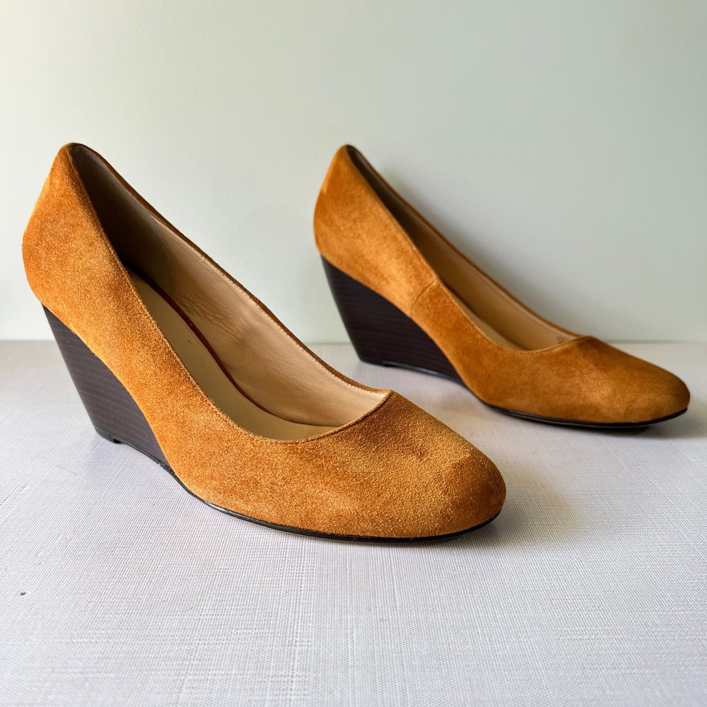 Cole Haan Tan Suede Wedge Heels